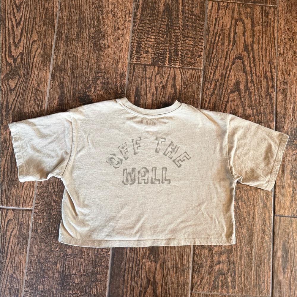 Women’s Vans Tan ‘Off The Wall' Tee Cropped